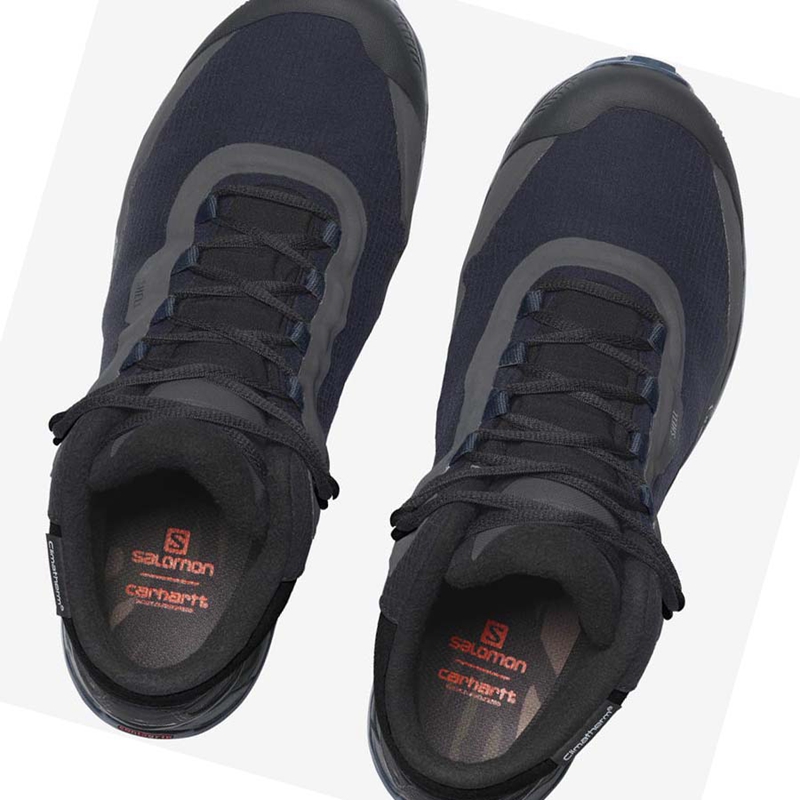 Baskets Salomon SHELTER CSWP FOR CARHARTT WIP Homme Noir Grise | HAYJXLW-98