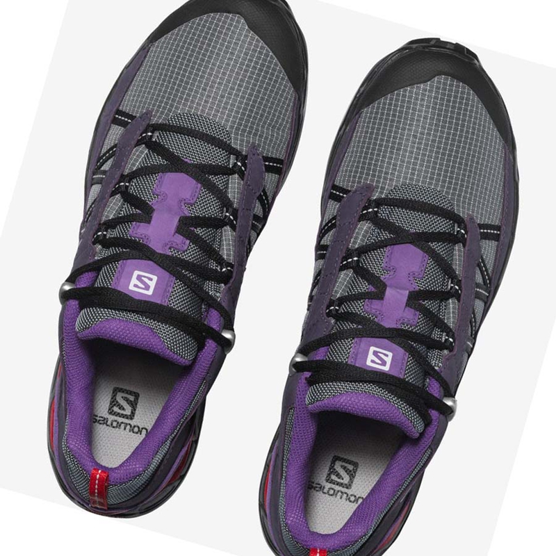 Baskets Salomon SHELTER LOW LEATHER Homme Violette | QLXISOJ-46