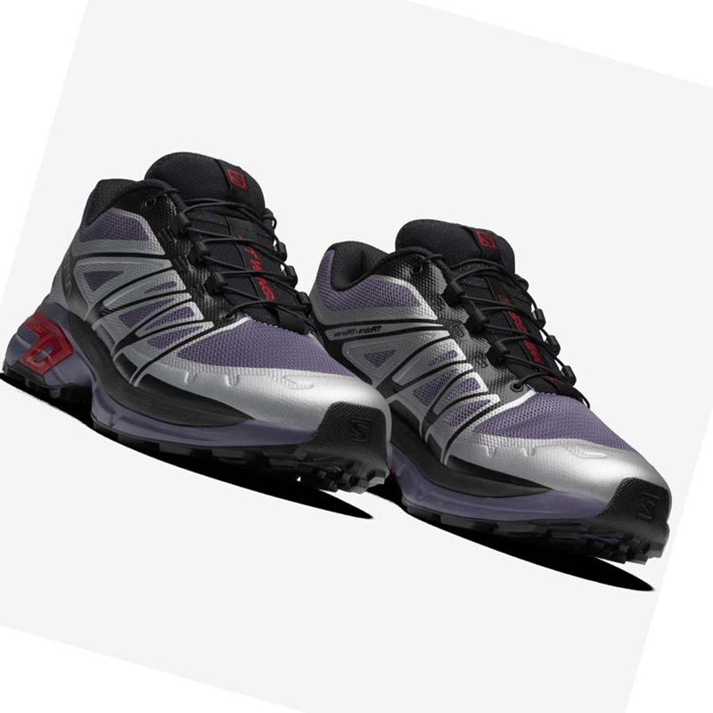 Baskets Salomon XT-WINGS 2 Femme Argent Violette | UXAKEOW-94