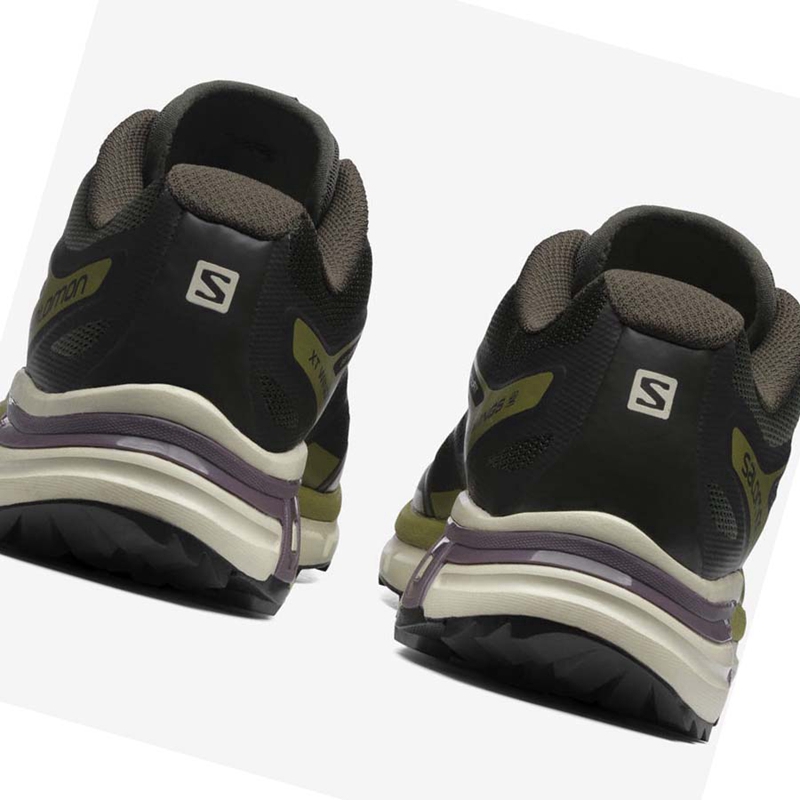 Baskets Salomon XT-WINGS 2 Femme Noir Vert Olive | RWAGZMD-14