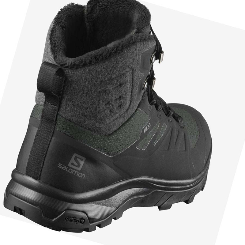 Bottes D'hiver Salomon OUTBLAST THINSULATE™ CLIMASALOMON™ WATERPROOF Femme Noir | VTLAHDW-81