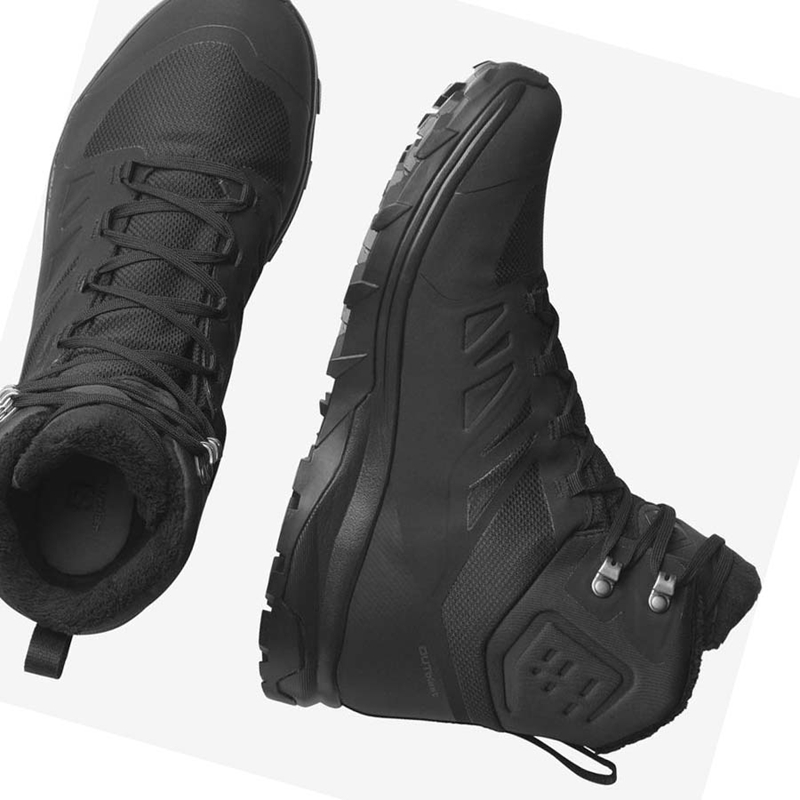 Bottes D'hiver Salomon OUTBLAST THINSULATE™ CLIMASALOMON™ WATERPROOF Homme Noir | ZUNBLXR-84