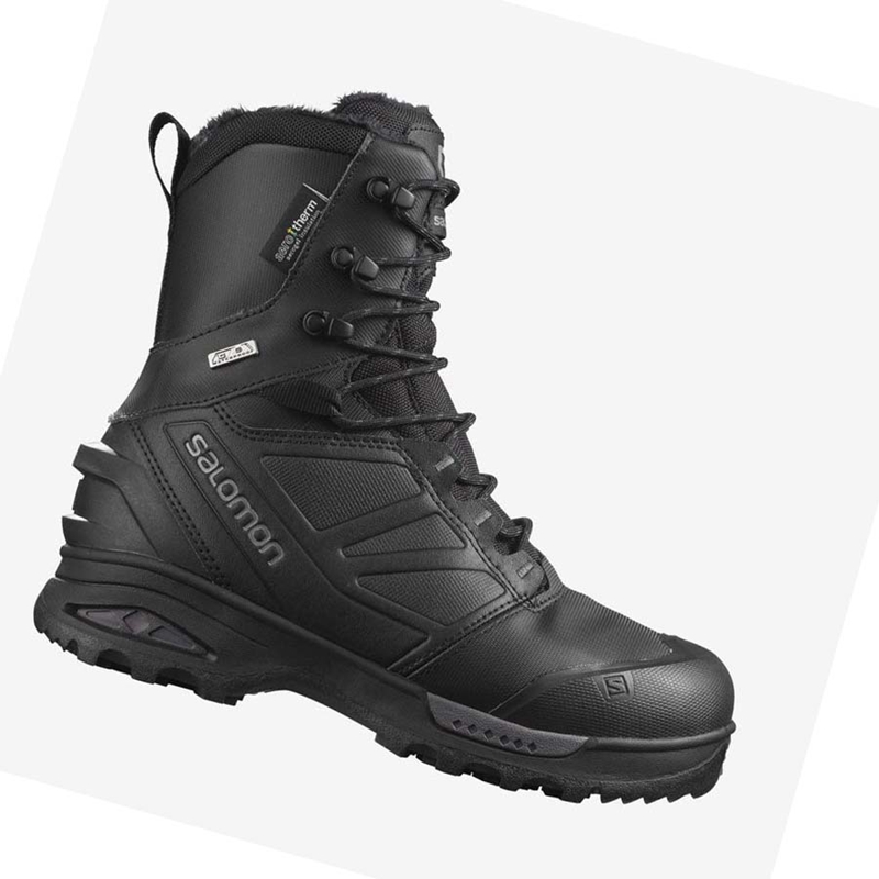 Bottes D\'hiver Salomon TOUNDRA PRO CLIMASALOMON™ WATERPROOF Homme Noir | OYQACPG-12