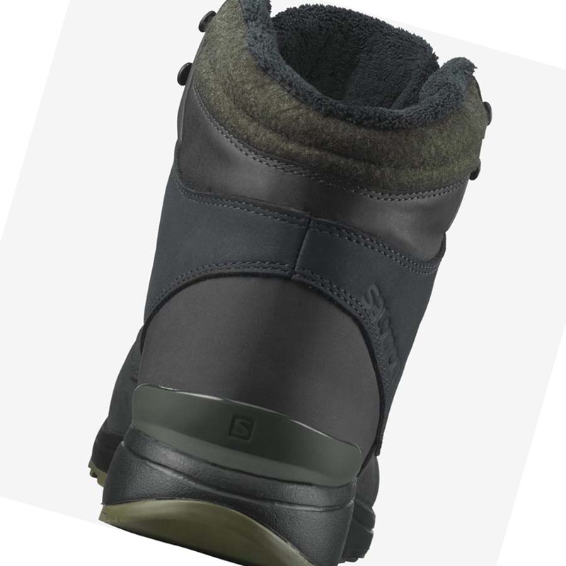 Bottes D'hiver Salomon UTILITY WINTER CLIMASALOMON™ WATERPROOF Homme Noir Vert | YKGVPQJ-84