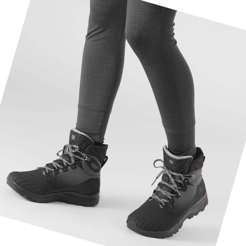 Bottes D'hiver Salomon VAYA BLAZE THINSULATE™ CLIMASALOMON™ WATERPROOF Femme Noir | AXZTMNW-21