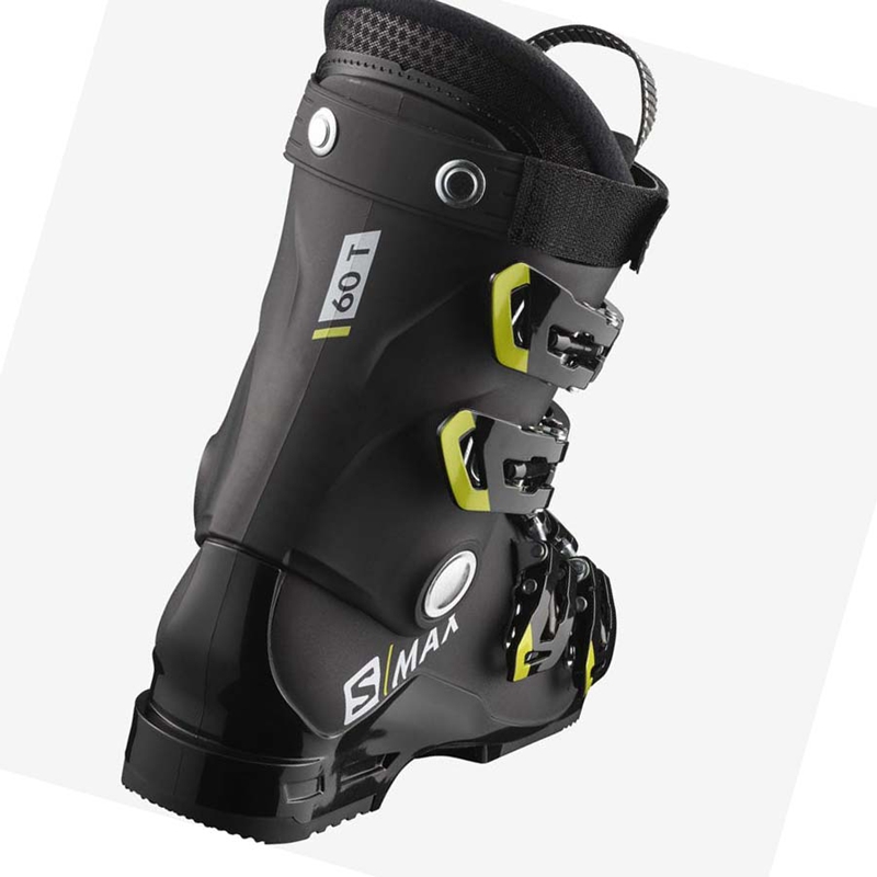 Bottes Ski Salomon S/MAX 60 RT Enfant Noir Vert | SFKQXLV-67