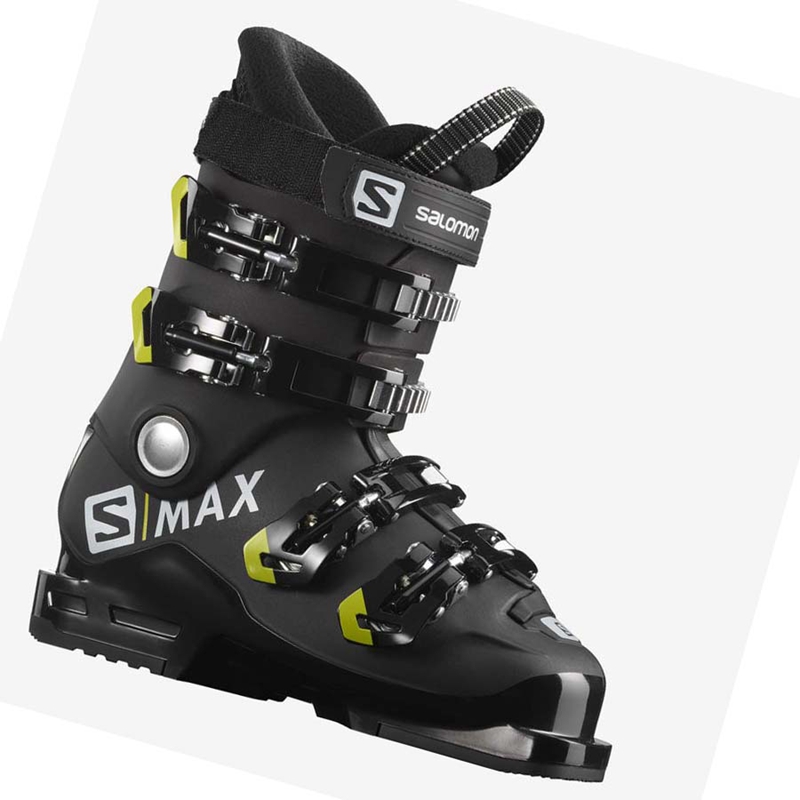 Bottes Ski Salomon S/MAX 60 RT Enfant Noir Vert | SFKQXLV-67