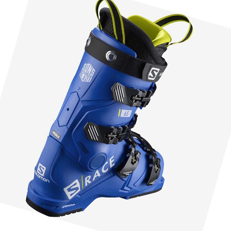 Bottes Ski Salomon S/RACE 65 Enfant Bleu | XZOQSFL-32