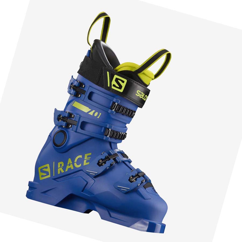 Bottes Ski Salomon S/RACE 70 Enfant Bleu | CSKIADH-84