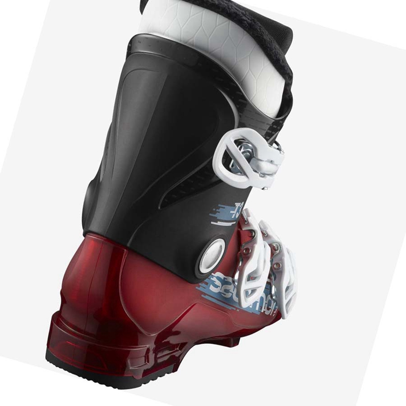 Bottes Ski Salomon T3 RT Enfant Noir Rouge Blanche | TPJGSVL-78