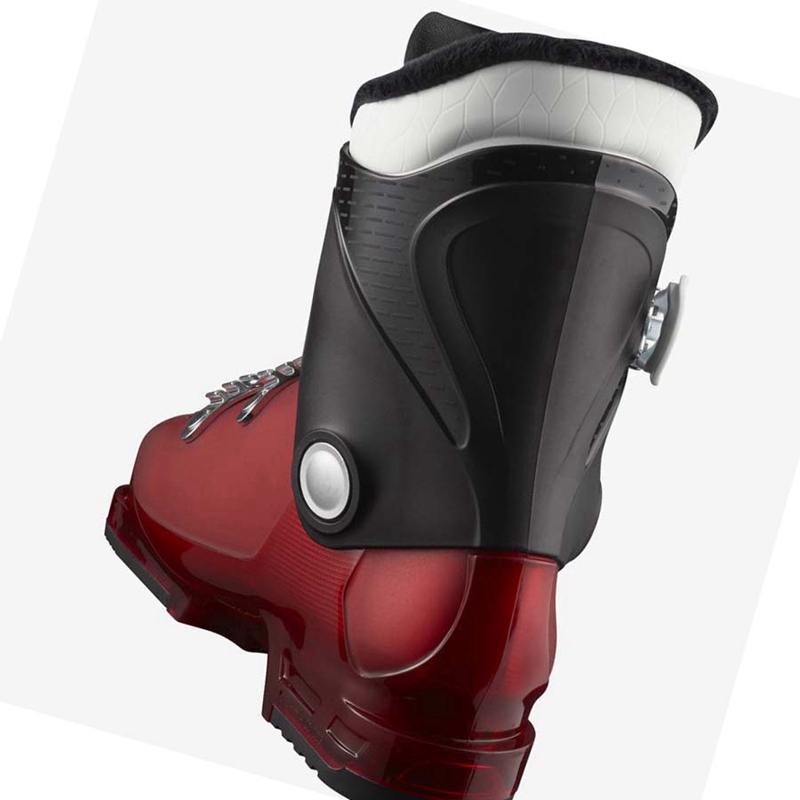 Bottes Ski Salomon T3 RT Enfant Noir Rouge Blanche | TPJGSVL-78