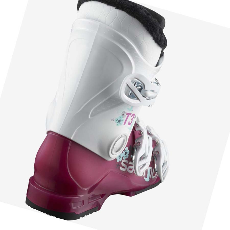 Bottes Ski Salomon T3 RT GIRLY Enfant Violette Blanche | WVOTFUI-57