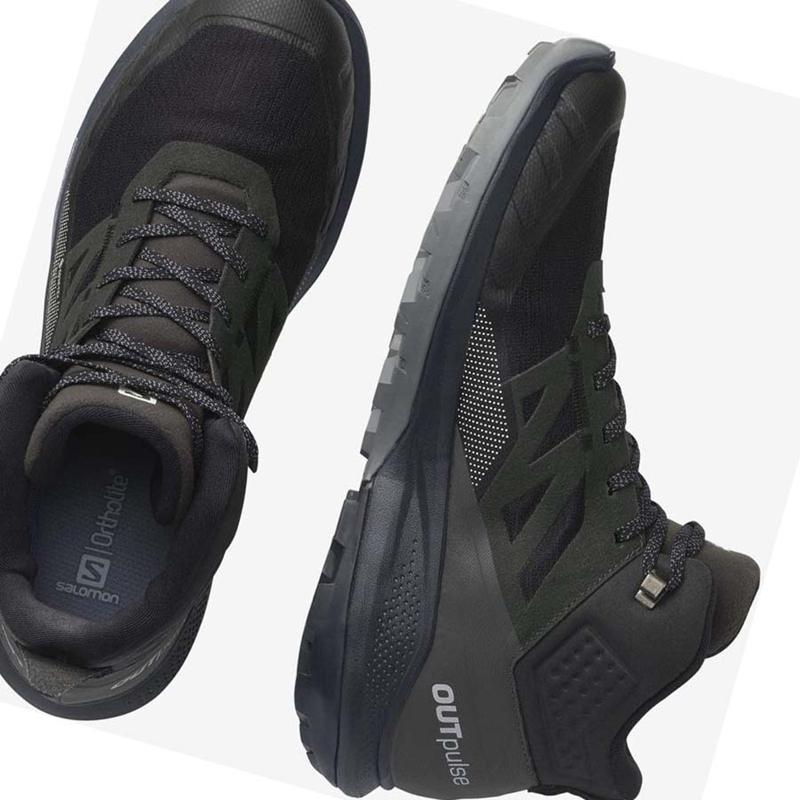 Chaussures Randonnée Salomon OUTPULSE MID GORE-TEX Homme Noir | ZIYGVFT-84