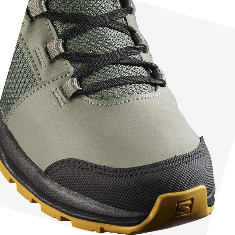 Chaussures Randonnée Salomon OUTWARD CLIMASALOMON™ WATERPROOF Enfant Vert Olive | BPVWIFQ-42