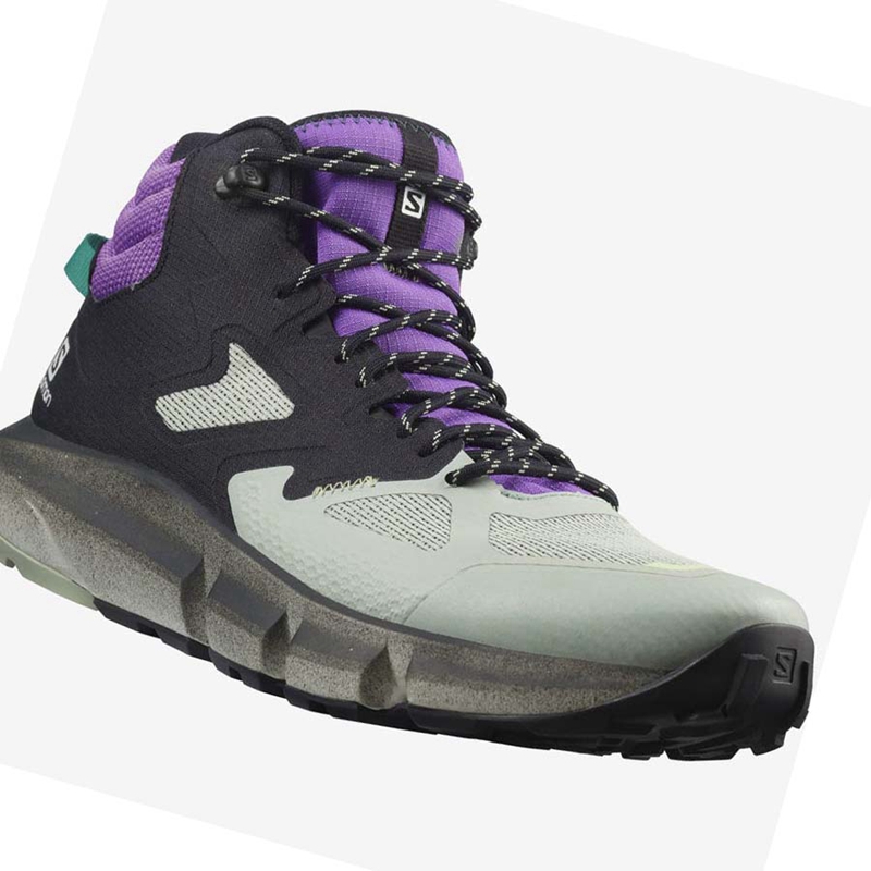 Chaussures Randonnée Salomon PREDICT HIKE MID GORE-TEX Homme Menthe Violette | KAYQWVE-10