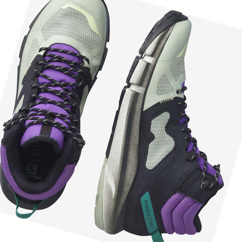 Chaussures Randonnée Salomon PREDICT HIKE MID GORE-TEX Homme Menthe Violette | KAYQWVE-10