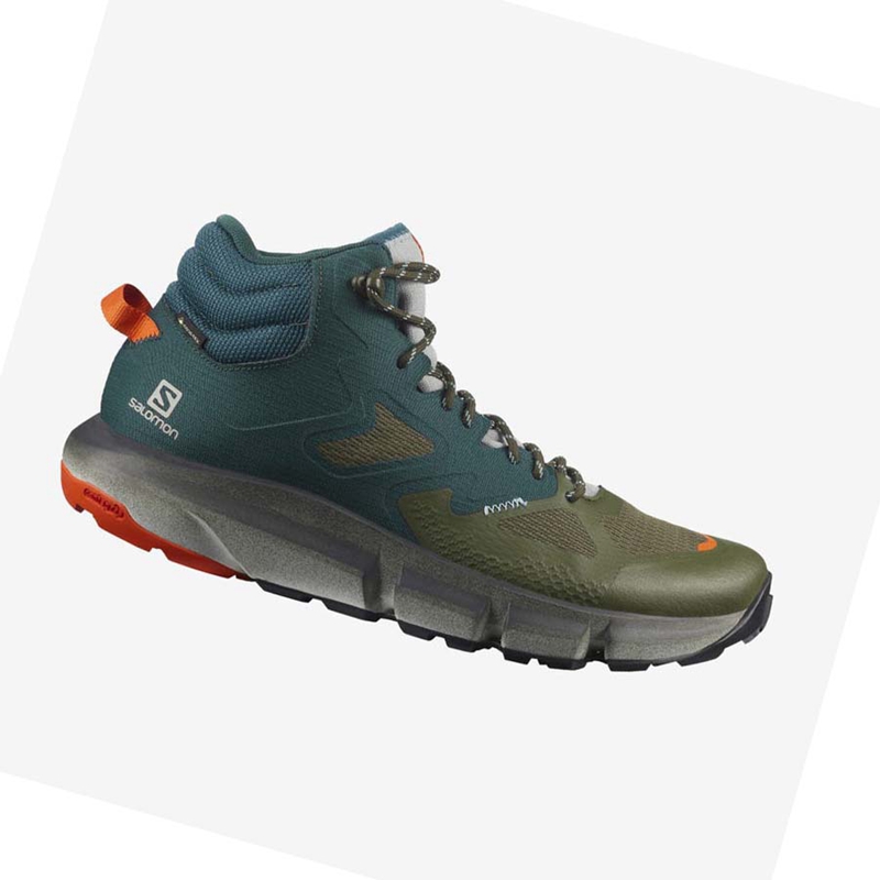 Chaussures Randonnée Salomon PREDICT HIKE MID GORE-TEX Homme Vert Foncé Vert Olive | PXRQGNW-14