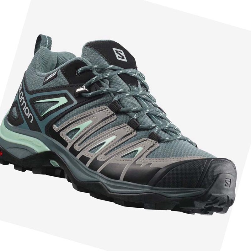 Chaussures Randonnée Salomon WoX ULTRA PIONEER CLIMASALOMON™ WATERPROOF Femme Vert | BUIOVJM-60