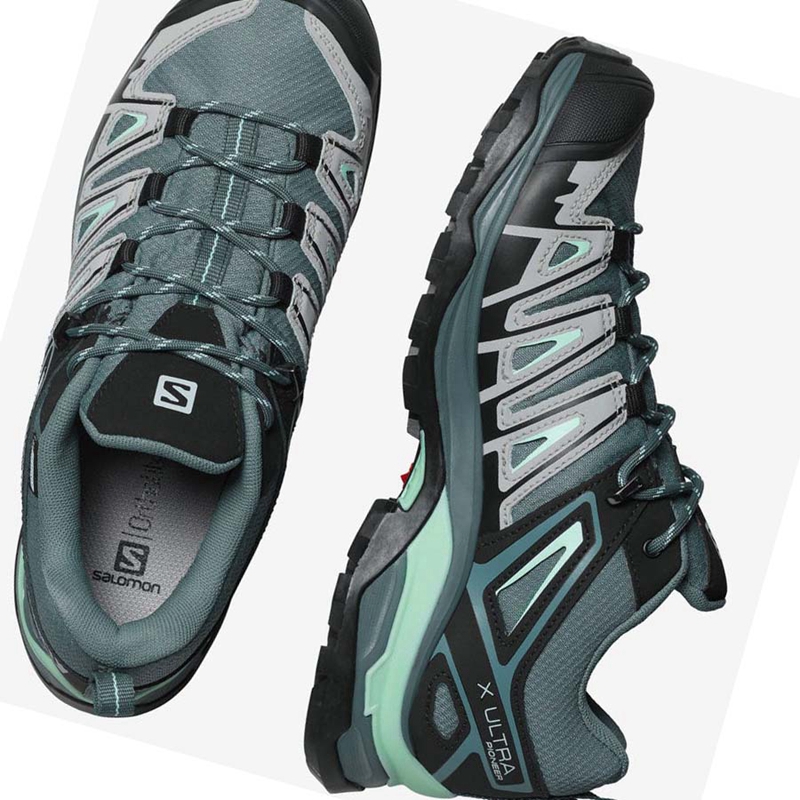 Chaussures Randonnée Salomon WoX ULTRA PIONEER CLIMASALOMON™ WATERPROOF Femme Vert | BUIOVJM-60