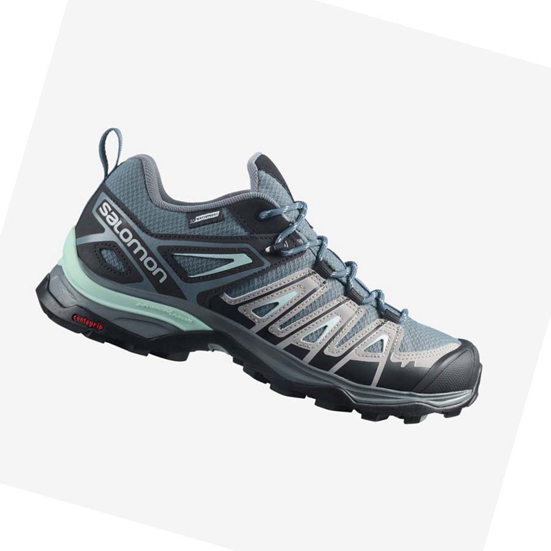 Chaussures Randonnée Salomon WoX ULTRA PIONEER CLIMASALOMON™ WATERPROOF Femme Vert | BUIOVJM-60