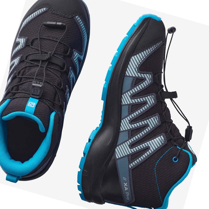 Chaussures Randonnée Salomon XA PRO V8 MID CLIMASALOMON™ WATERPROOF Enfant Noir | YHMUERG-70