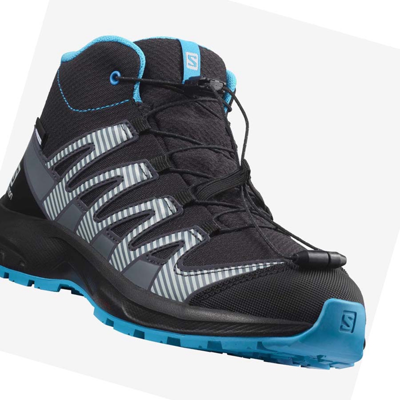 Chaussures Randonnée Salomon XA PRO V8 MID CLIMASALOMON™ WATERPROOF Enfant Noir | YHMUERG-70