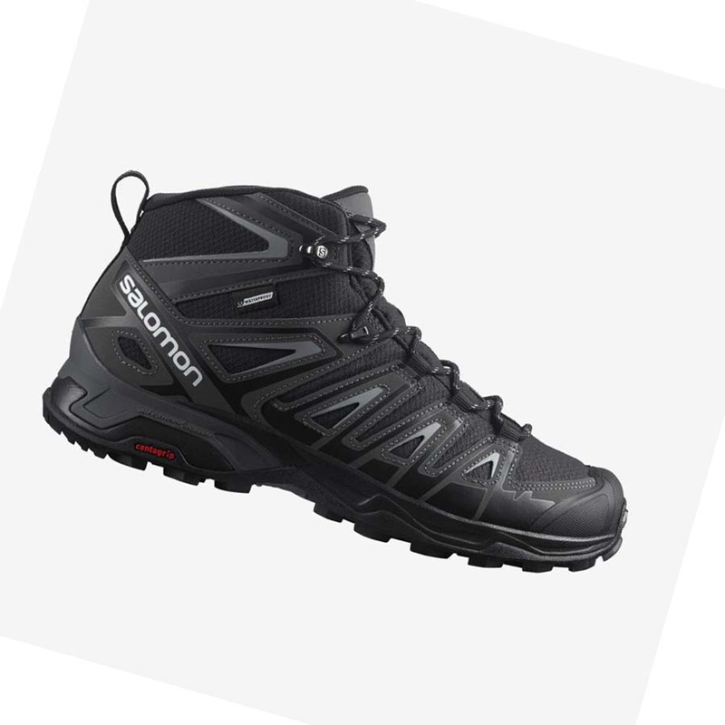 Chaussures Randonnée Salomon X ULTRA PIONEER MID CLIMASALOMON™ WATERPROOF Homme Grise Noir | HKPJFTO-02