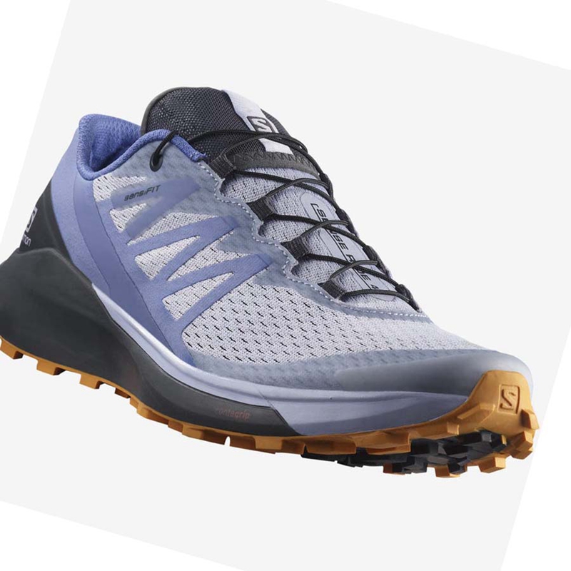 Chaussures Trail Running Salomon SENSE RIDE 4 Femme Bleu | ANKGMHS-34