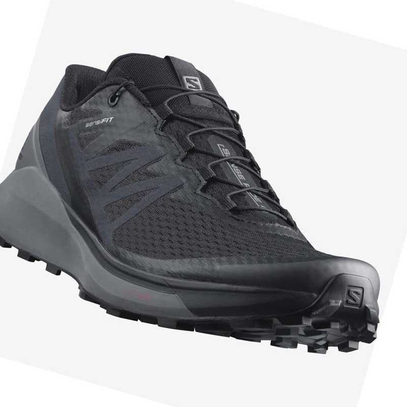 Chaussures Trail Running Salomon SENSE RIDE 4 Homme Noir Grise | CHYAOKG-45