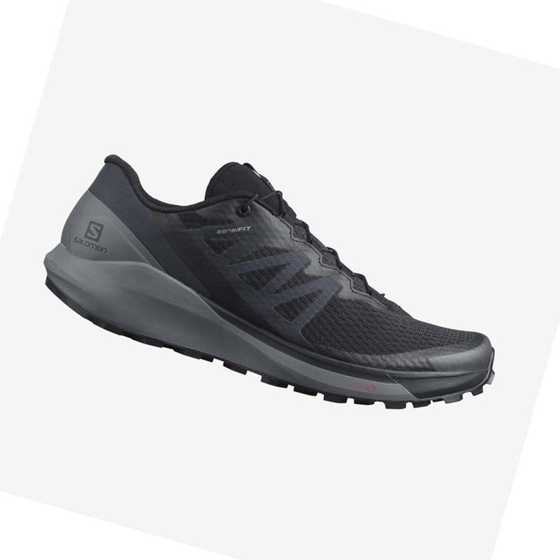 Chaussures Trail Running Salomon SENSE RIDE 4 Homme Noir Grise | CHYAOKG-45