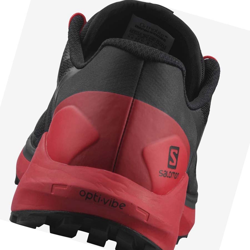 Chaussures Trail Running Salomon SENSE RIDE 4 Homme Noir Rouge | NGFYMJQ-13