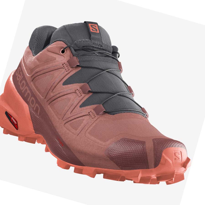 Chaussures Trail Running Salomon SPEEDCROSS 5 Femme Orange | IOAYXJM-08