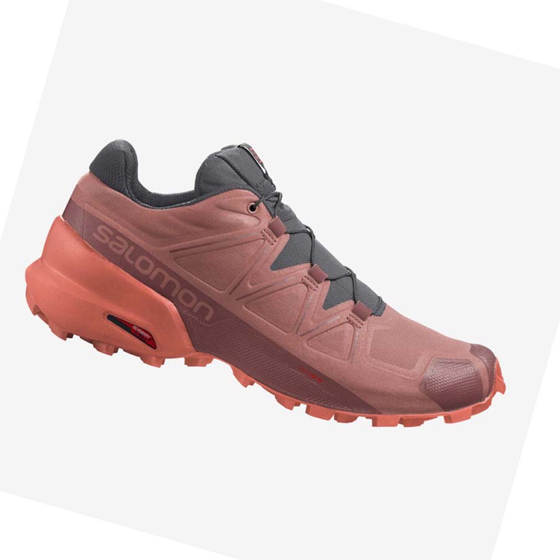 Chaussures Trail Running Salomon SPEEDCROSS 5 Femme Orange | IOAYXJM-08