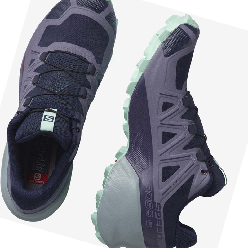 Chaussures Trail Running Salomon SPEEDCROSS 5 Femme Violette | IWZJGSD-71