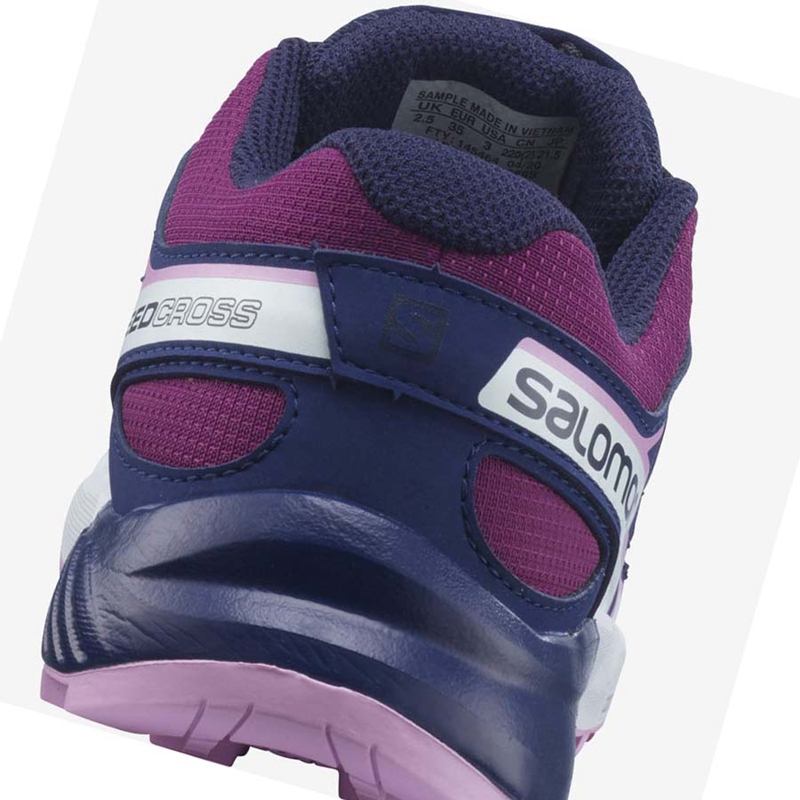 Chaussures Trail Running Salomon SPEEDCROSS Enfant Violette Bleu | VSDAKZM-42