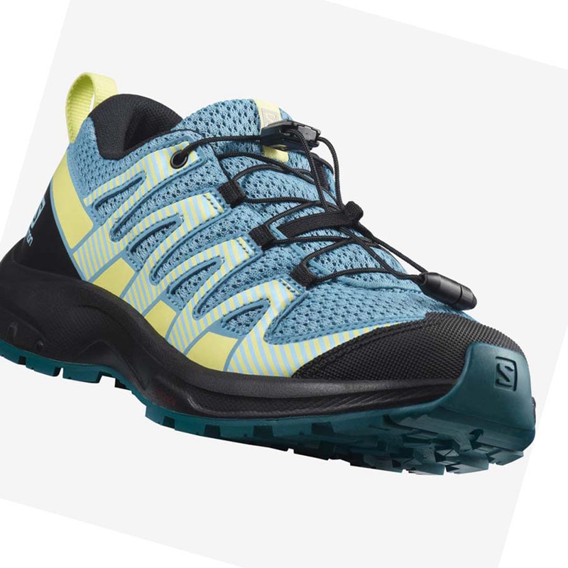 Chaussures Trail Running Salomon XA PRO V8 Enfant Bleu | REWAUKZ-50