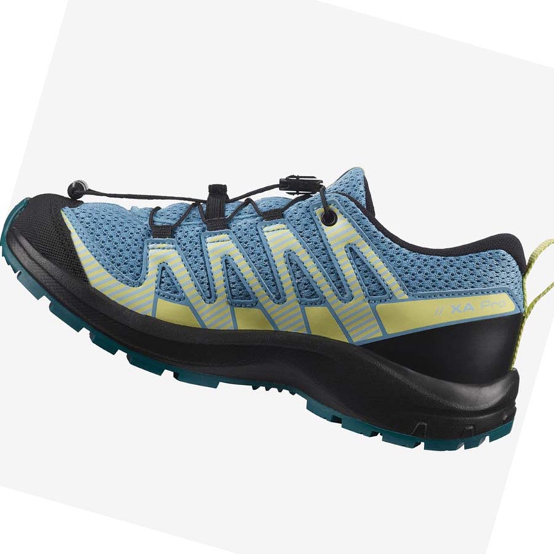 Chaussures Trail Running Salomon XA PRO V8 Enfant Bleu | REWAUKZ-50