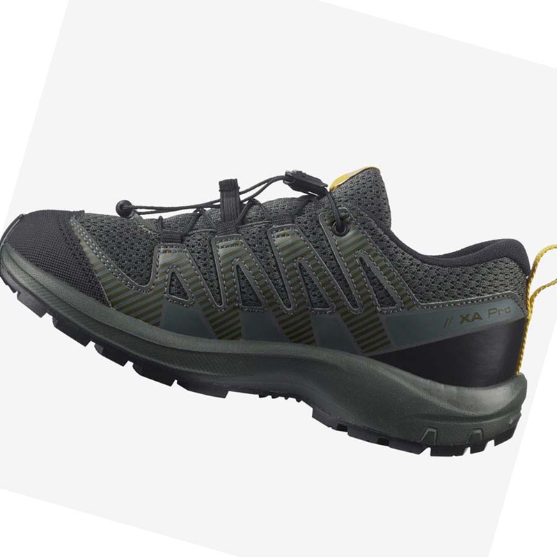 Chaussures Trail Running Salomon XA PRO V8 Enfant Vert Olive | ZXIHKVU-10