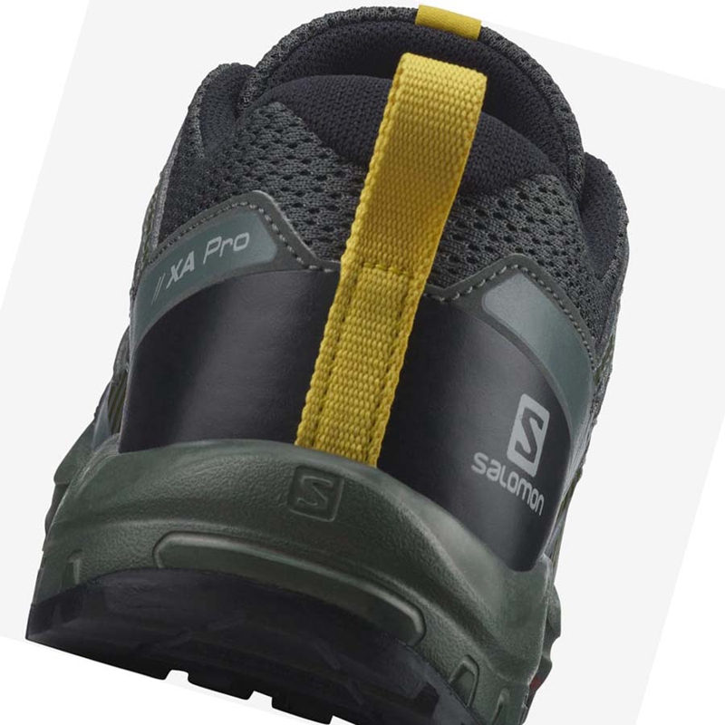 Chaussures Trail Running Salomon XA PRO V8 Enfant Vert Olive | ZXIHKVU-10