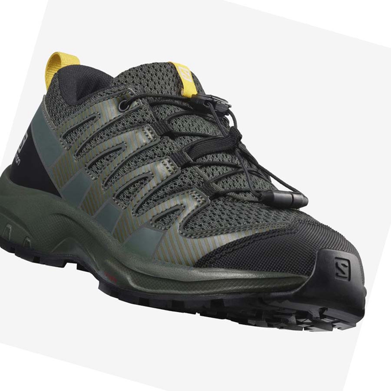 Chaussures Trail Running Salomon XA PRO V8 Enfant Vert Olive | ZXIHKVU-10