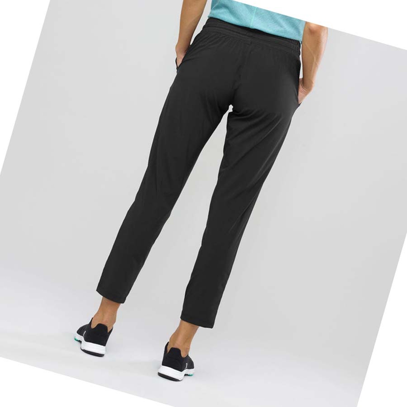 Pantalon Salomon ESSENTIAL LIGHT Femme Noir | OGQMRVL-67