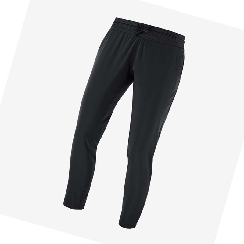 Pantalon Salomon ESSENTIAL LIGHT Femme Noir | OGQMRVL-67