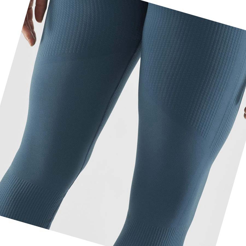 Pantalon Salomon ESSENTIAL SEAMLESS Femme Bleu | HBZJNDM-53