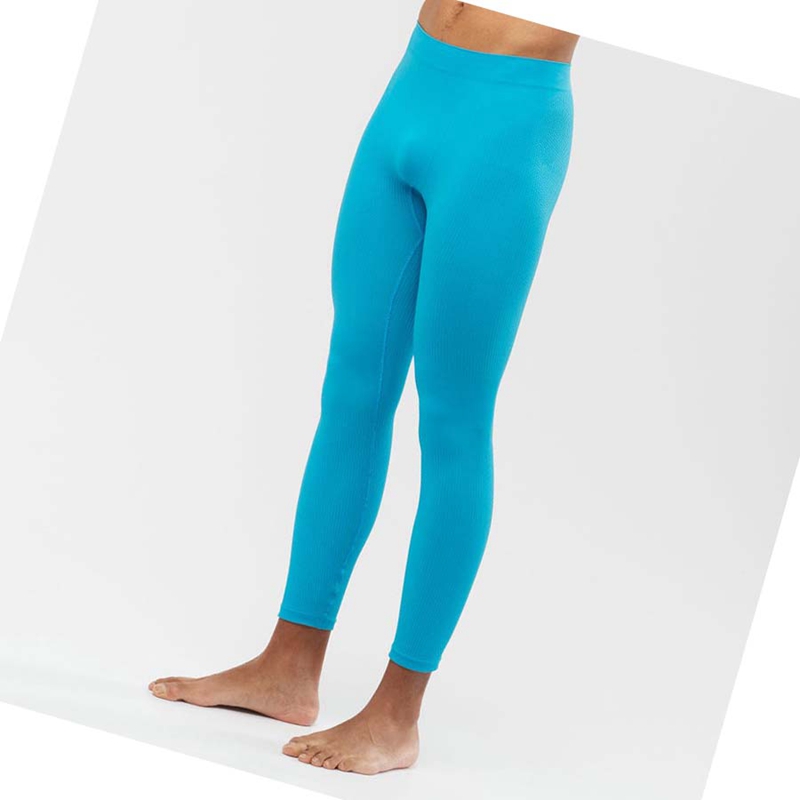 Pantalon Salomon ESSENTIAL SEAMLESS Homme Bleu | MQERTKU-37