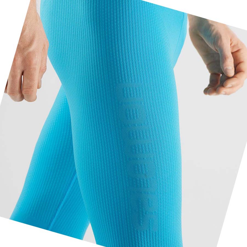 Pantalon Salomon ESSENTIAL SEAMLESS Homme Bleu | MQERTKU-37