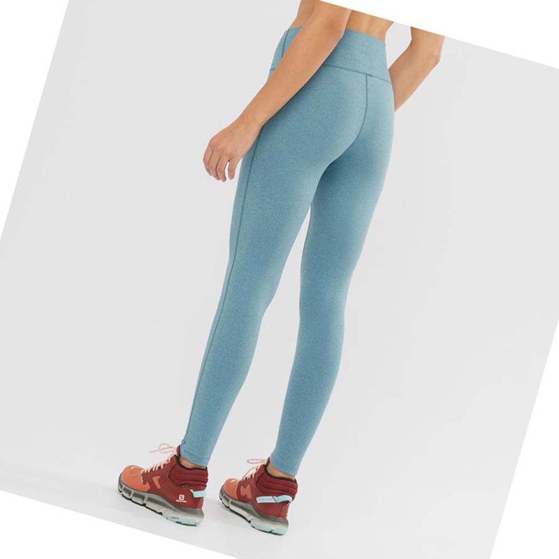 Pantalon Salomon ESSENTIAL WARM Femme Bleu | TJVGWUF-02