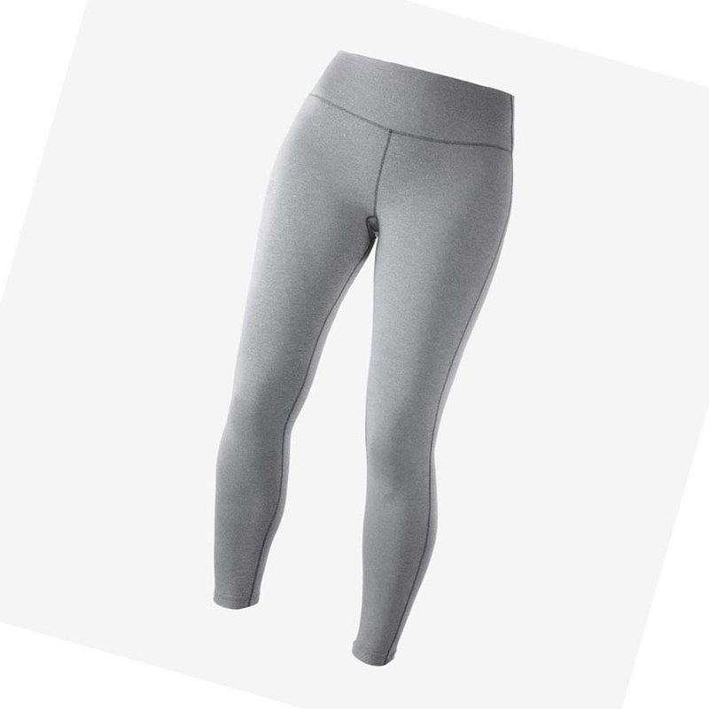 Pantalon Salomon ESSENTIAL WARM Femme Grise | EOIWXAZ-95