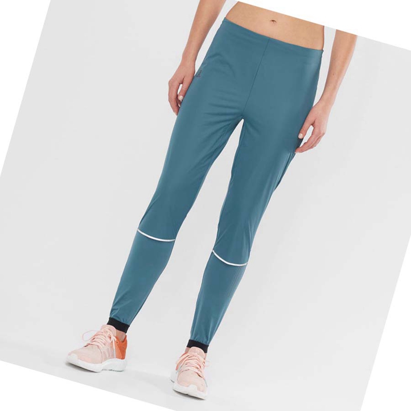 Pantalon Salomon LIGHT SHELL Femme Bleu | KAXCQGU-94