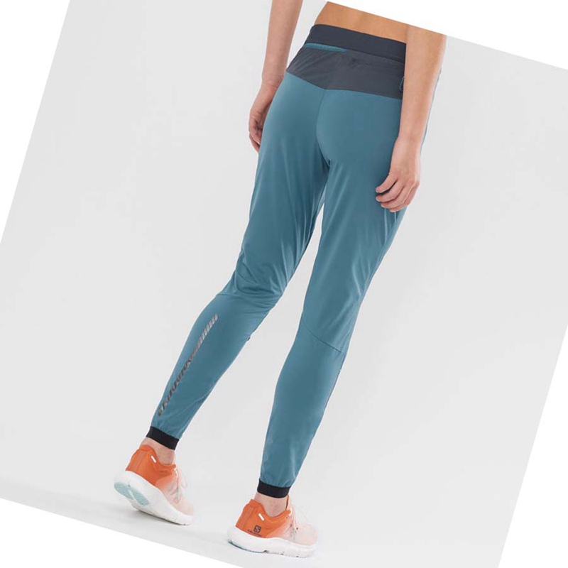 Pantalon Salomon LIGHT SHELL Femme Bleu | KAXCQGU-94