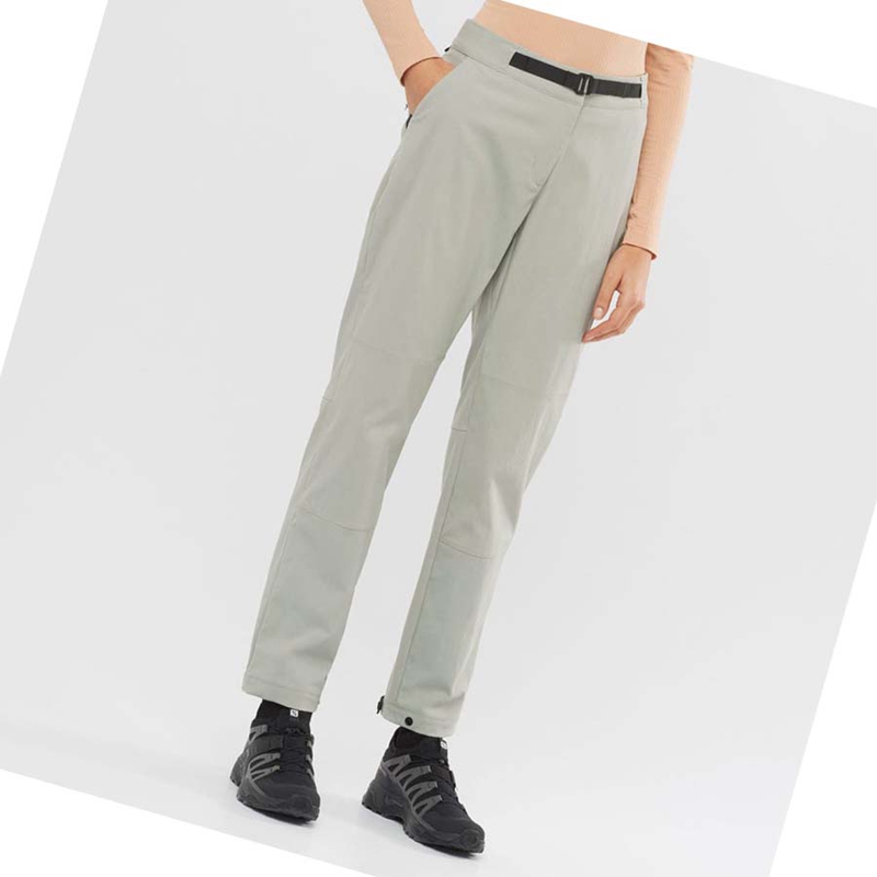 Pantalon Salomon OUTRACK Femme Beige | AUYLDOM-95